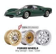 CUSTOM CLASSIC VINTAGE RESTOMOD RETRO OLD SCHOOL FORGED WHEELS RIMS for LOLA T70 MK III COUPE GT 1967 - 1968

Custom forged wheels for Lola T70 MK III Coupe GT 1967 - 1968. Classic, vintage, restomod wheel designs made to order in custom sizes, offsets, colors and finishes.

We manufacture premium quality forged wheels rims for Lola T70 MK III Coupe GT 1967 - 1968 in any design, size, color.

THIS WHEEL DESIGN CAN BE CUSTOM-MADE FOR YOUR CAR IN ANY SIZE AND COLOR OPTIONS
Available in monoblock, 2-piece, 3-p