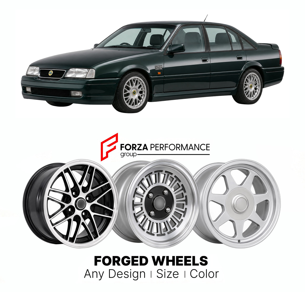 CUSTOM CLASSIC VINTAGE RESTOMOD RETRO OLD SCHOOL FORGED WHEELS RIMS for LOTUS CARLTON TYPE 104 1990 - 1992

Custom forged wheels for Lotus Carlton Type 104 1990 - 1992. Classic, vintage, restomod wheel designs made to order in custom sizes, offsets, colors and finishes.

We manufacture premium quality forged wheels rims for Lotus Carlton Type 104 1990 - 1992 in any design, size, color.

THIS WHEEL DESIGN CAN BE CUSTOM-MADE FOR YOUR CAR IN ANY SIZE AND COLOR OPTIONS
Available in monoblock, 2-piece, 3-piece, 