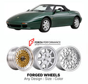 CUSTOM CLASSIC VINTAGE RESTOMOD RETRO OLD SCHOOL FORGED WHEELS RIMS for LOTUS ELAN M100 1989 - 1995

Custom forged wheels for Lotus Elan M100 1989 - 1995. Classic, vintage, restomod wheel designs made to order in custom sizes, offsets, colors and finishes.

We manufacture premium quality forged wheels rims for Lotus Elan M100 1989 - 1995 in any design, size, color.

THIS WHEEL DESIGN CAN BE CUSTOM-MADE FOR YOUR CAR IN ANY SIZE AND COLOR OPTIONS
Available in monoblock, 2-piece, 3-piece, duoblock, beadlock
3D