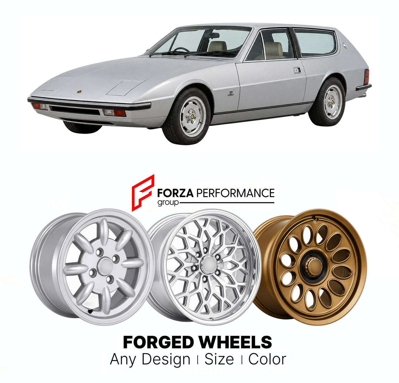 CUSTOM CLASSIC VINTAGE RESTOMOD RETRO OLD SCHOOL FORGED WHEELS RIMS for LOTUS ELITE TYPE 75 83 1974 - 1982

Custom forged wheels for Lotus Elite Type 75 83 1974 - 1982. Classic, vintage, restomod wheel designs made to order in custom sizes, offsets, colors and finishes.

We manufacture premium quality forged wheels rims for Lotus Elite Type 75 83 1974 - 1982 in any design, size, color.

THIS WHEEL DESIGN CAN BE CUSTOM-MADE FOR YOUR CAR IN ANY SIZE AND COLOR OPTIONS
Available in monoblock, 2-piece, 3-piece, 