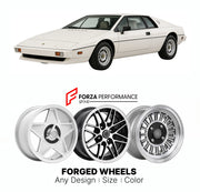 CUSTOM CLASSIC VINTAGE RESTOMOD RETRO OLD SCHOOL FORGED WHEELS RIMS for LOTUS ESPRIT S2 1978 - 1981

Custom forged wheels for Lotus Esprit S2 1978 - 1981. Classic, vintage, restomod wheel designs made to order in custom sizes, offsets, colors and finishes.

We manufacture premium quality forged wheels rims for Lotus Esprit S2 1978 - 1981 in any design, size, color.

THIS WHEEL DESIGN CAN BE CUSTOM-MADE FOR YOUR CAR IN ANY SIZE AND COLOR OPTIONS
Available in monoblock, 2-piece, 3-piece, duoblock, beadlock
3D