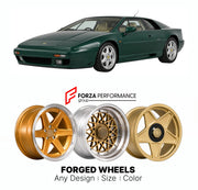 CUSTOM CLASSIC VINTAGE RESTOMOD RETRO OLD SCHOOL FORGED WHEELS RIMS for LOTUS ESPRIT V8 1996 - 2004

Custom forged wheels for Lotus Esprit V8 1996 - 2004. Classic, vintage, restomod wheel designs made to order in custom sizes, offsets, colors and finishes.

We manufacture premium quality forged wheels rims for Lotus Esprit V8 1996 - 2004 in any design, size, color.

THIS WHEEL DESIGN CAN BE CUSTOM-MADE FOR YOUR CAR IN ANY SIZE AND COLOR OPTIONS
Available in monoblock, 2-piece, 3-piece, duoblock, beadlock
3D