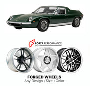 CUSTOM CLASSIC VINTAGE RESTOMOD RETRO OLD SCHOOL FORGED WHEELS RIMS for LOTUS EUROPA TWIN CAM SPECIAL 1971 - 1975

Custom forged wheels for Lotus Europa Twin Cam Special 1971 - 1975. Classic, vintage, restomod wheel designs made to order in custom sizes, offsets, colors and finishes.

We manufacture premium quality forged wheels rims for Lotus Europa Twin Cam Special 1971 - 1975 in any design, size, color.

THIS WHEEL DESIGN CAN BE CUSTOM-MADE FOR YOUR CAR IN ANY SIZE AND COLOR OPTIONS
Available in monobloc