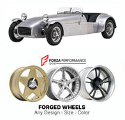 CUSTOM CLASSIC VINTAGE RESTOMOD RETRO OLD SCHOOL FORGED WHEELS RIMS for LOTUS SEVEN SERIES 1 1957 - 1960

Custom forged wheels for Lotus Seven Series 1 1957 - 1960. Classic, vintage, restomod wheel designs made to order in custom sizes, offsets, colors and finishes.

We manufacture premium quality forged wheels rims for Lotus Seven Series 1 1957 - 1960 in any design, size, color.

THIS WHEEL DESIGN CAN BE CUSTOM-MADE FOR YOUR CAR IN ANY SIZE AND COLOR OPTIONS
Available in monoblock, 2-piece, 3-piece, duoblo
