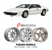 CUSTOM CLASSIC VINTAGE RESTOMOD RETRO OLD SCHOOL FORGED WHEELS RIMS for LOTUS TURBO ESPRIT GIUGIARO 1980 - 1987

Custom forged wheels for Lotus Turbo Esprit Giugiaro 1980 - 1987. Classic, vintage, restomod wheel designs made to order in custom sizes, offsets, colors and finishes.

We manufacture premium quality forged wheels rims for Lotus Turbo Esprit Giugiaro 1980 - 1987 in any design, size, color.

THIS WHEEL DESIGN CAN BE CUSTOM-MADE FOR YOUR CAR IN ANY SIZE AND COLOR OPTIONS
Available in monoblock, 2-p