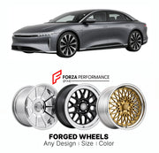 FORGED WHEELS RIMS for LUCID AIR GRAND TOURING 2022+

Custom forged wheels for Lucid Air Grand Touring 2022+. Made-to-order monoblock, 2-piece and 3-piece rims in custom sizes, offsets, colors and finishes with guaranteed fitment.

We manufacture premium quality forged wheels rims for Lucid Air Grand Touring 2022+ in any design, size, color.

THIS WHEEL DESIGN CAN BE CUSTOM-MADE FOR YOUR CAR IN ANY SIZE AND COLOR OPTIONS
Available in monoblock, 2-piece, 3-piece, duoblock, beadlock
3D wheel renderings are pr