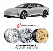 FORGED WHEELS RIMS for LUCID AIR PURE 2023 - 2026

Custom forged wheels for Lucid Air Pure 2023 - 2026. Made-to-order monoblock, 2-piece and 3-piece rims in custom sizes, offsets, colors and finishes with guaranteed fitment.

We manufacture premium quality forged wheels rims for Lucid Air Pure 2023 - 2026 in any design, size, color.

THIS WHEEL DESIGN CAN BE CUSTOM-MADE FOR YOUR CAR IN ANY SIZE AND COLOR OPTIONS
Available in monoblock, 2-piece, 3-piece, duoblock, beadlock
3D wheel renderings are provided ac
