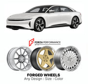 FORGED WHEELS RIMS for LUCID AIR TOURING 2021+

Custom forged wheels for Lucid Air Touring 2021+. Made-to-order monoblock, 2-piece and 3-piece rims in custom sizes, offsets, colors and finishes with guaranteed fitment.

We manufacture premium quality forged wheels rims for Lucid Air Touring 2021+ in any design, size, color.

THIS WHEEL DESIGN CAN BE CUSTOM-MADE FOR YOUR CAR IN ANY SIZE AND COLOR OPTIONS
Available in monoblock, 2-piece, 3-piece, duoblock, beadlock
3D wheel renderings are provided according t
