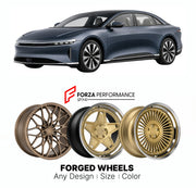 FORGED WHEELS RIMS for LUCID AIR TOURING 2022+

Custom forged wheels for Lucid Air Touring 2022+. Made-to-order monoblock, 2-piece and 3-piece rims in custom sizes, offsets, colors and finishes with guaranteed fitment.

We manufacture premium quality forged wheels rims for Lucid Air Touring 2022+ in any design, size, color.

THIS WHEEL DESIGN CAN BE CUSTOM-MADE FOR YOUR CAR IN ANY SIZE AND COLOR OPTIONS
Available in monoblock, 2-piece, 3-piece, duoblock, beadlock
3D wheel renderings are provided according t