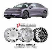Custom forged wheels for Luxeed Chery Huawei S7 2023+. Made-to-order monoblock, 2-piece and 3-piece wheels in custom sizes, offsets, colors and finishes with guaranteed vehicle fitment.

We manufacture premium quality forged wheels rims for Luxeed Chery Huawei S7 2023+ in any design, size, color.

THIS WHEEL DESIGN CAN BE CUSTOM-MADE FOR YOUR CAR IN ANY SIZE AND COLOR OPTIONS
Available in monoblock, 2-piece, 3-piece, duoblock, beadlock
3D wheel renderings are provided according to the exact dimensions and s