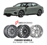 Custom forged wheels for Lynk & Co Geely 07 EM-P 2024+. Made-to-order monoblock, 2-piece and 3-piece wheels in custom sizes, offsets, colors and finishes with guaranteed vehicle fitment.

We manufacture premium quality forged wheels rims for Lynk & Co Geely 07 EM-P 2024+ in any design, size, color.

THIS WHEEL DESIGN CAN BE CUSTOM-MADE FOR YOUR CAR IN ANY SIZE AND COLOR OPTIONS
Available in monoblock, 2-piece, 3-piece, duoblock, beadlock
3D wheel renderings are provided according to the exact dimensions and