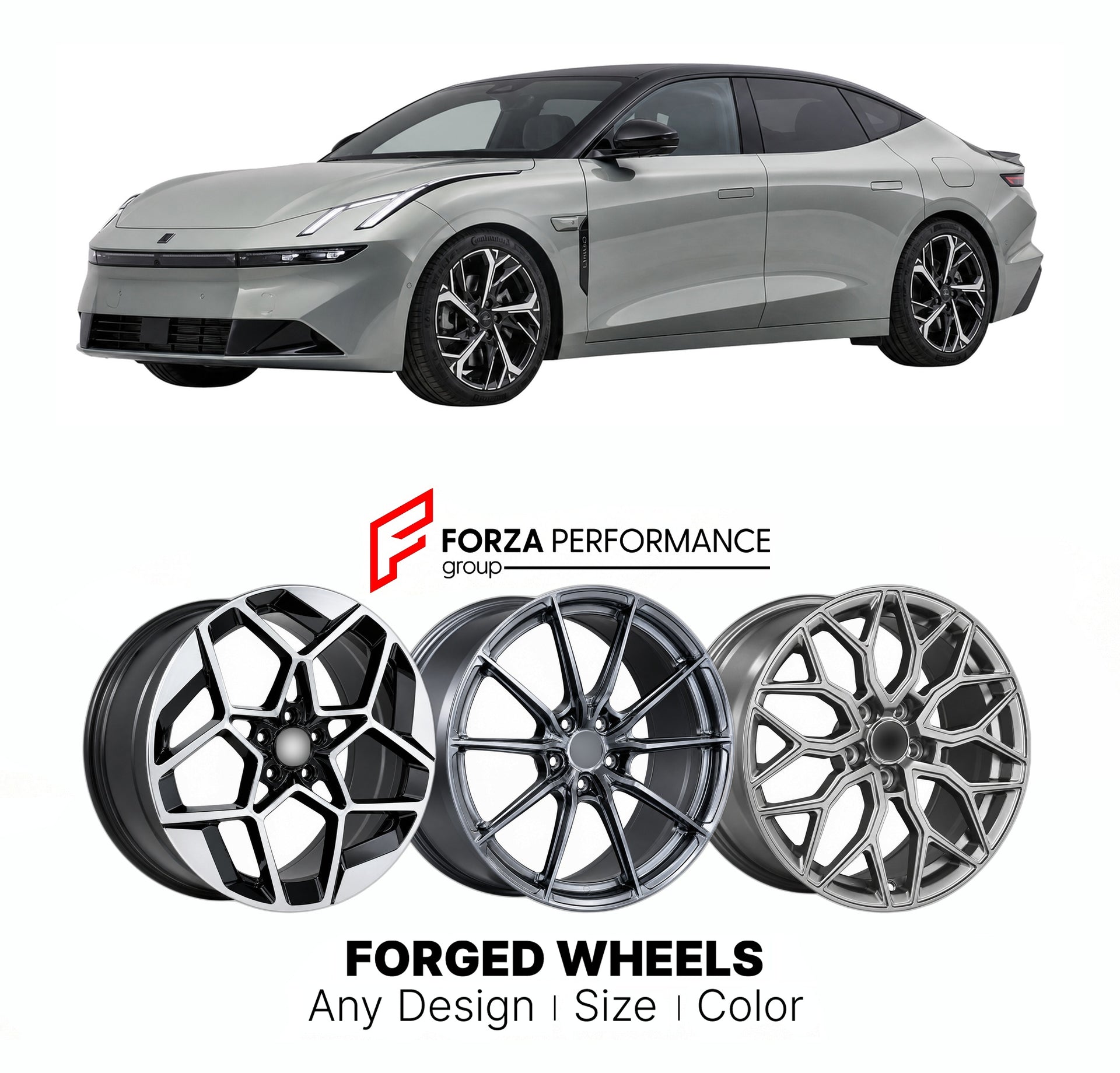 Custom forged wheels for Lynk & Co Geely 10 EM-P 2025+. Made-to-order monoblock, 2-piece and 3-piece wheels in custom sizes, offsets, colors and finishes with guaranteed vehicle fitment.

We manufacture premium quality forged wheels rims for Lynk & Co Geely 10 EM-P 2025+ in any design, size, color.

THIS WHEEL DESIGN CAN BE CUSTOM-MADE FOR YOUR CAR IN ANY SIZE AND COLOR OPTIONS
Available in monoblock, 2-piece, 3-piece, duoblock, beadlock
3D wheel renderings are provided according to the exact dimensions and