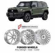 Custom forged wheels for M-Hero Dongfeng 917 1 2023+. Made-to-order monoblock, 2-piece and 3-piece wheels in custom sizes, offsets, colors and finishes with guaranteed vehicle fitment.

We manufacture premium quality forged wheels rims for M-Hero Dongfeng 917 1 2023+ in any design, size, color.

THIS WHEEL DESIGN CAN BE CUSTOM-MADE FOR YOUR CAR IN ANY SIZE AND COLOR OPTIONS
Available in monoblock, 2-piece, 3-piece, duoblock, beadlock
3D wheel renderings are provided according to the exact dimensions and spe