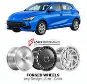 Custom forged wheels for MG MG3 2024+. Made-to-order monoblock, 2-piece and 3-piece wheels in custom sizes, offsets, colors and finishes with guaranteed vehicle fitment.

We manufacture premium quality forged wheels rims for MG MG3 2024+ in any design, size, color.

THIS WHEEL DESIGN CAN BE CUSTOM-MADE FOR YOUR CAR IN ANY SIZE AND COLOR OPTIONS
Available in monoblock, 2-piece, 3-piece, duoblock, beadlock
3D wheel renderings are provided according to the exact dimensions and specifications requested by the c