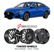 Custom forged wheels for MG MG5 Scorpio 2020+. Made-to-order monoblock, 2-piece and 3-piece wheels in custom sizes, offsets, colors and finishes with guaranteed vehicle fitment.

We manufacture premium quality forged wheels rims for MG MG5 Scorpio 2020+ in any design, size, color.

THIS WHEEL DESIGN CAN BE CUSTOM-MADE FOR YOUR CAR IN ANY SIZE AND COLOR OPTIONS
Available in monoblock, 2-piece, 3-piece, duoblock, beadlock
3D wheel renderings are provided according to the exact dimensions and specifications
