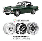 CUSTOM CLASSIC VINTAGE RESTOMOD RETRO OLD SCHOOL FORGED WHEELS RIMS for MG MIDGET MK III 1966 - 1974

Custom forged wheels for MG Midget MK III 1966 - 1974. Classic, vintage, restomod wheel designs made to order in custom sizes, offsets, colors and finishes.

We manufacture premium quality forged wheels rims for MG Midget MK III 1966 - 1974 in any design, size, color.

THIS WHEEL DESIGN CAN BE CUSTOM-MADE FOR YOUR CAR IN ANY SIZE AND COLOR OPTIONS
Available in monoblock, 2-piece, 3-piece, duoblock, beadlock
