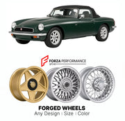 CUSTOM CLASSIC VINTAGE RESTOMOD RETRO OLD SCHOOL FORGED WHEELS RIMS for MG RV8 1992 - 1995

Custom forged wheels for MG RV8 1992 - 1995. Classic, vintage, restomod wheel designs made to order in custom sizes, offsets, colors and finishes.

We manufacture premium quality forged wheels rims for MG RV8 1992 - 1995 in any design, size, color.

THIS WHEEL DESIGN CAN BE CUSTOM-MADE FOR YOUR CAR IN ANY SIZE AND COLOR OPTIONS
Available in monoblock, 2-piece, 3-piece, duoblock, beadlock
3D wheel renderings are provi