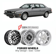 CUSTOM CLASSIC VINTAGE RESTOMOD RETRO OLD SCHOOL FORGED WHEELS RIMS for MASERATI BITURBO 1981 - 1994

Custom forged wheels for Maserati Biturbo 1981 - 1994. Classic, vintage, restomod wheel designs made to order in custom sizes, offsets, colors and finishes.

We manufacture premium quality forged wheels rims for Maserati Biturbo 1981 - 1994 in any design, size, color.

THIS WHEEL DESIGN CAN BE CUSTOM-MADE FOR YOUR CAR IN ANY SIZE AND COLOR OPTIONS
Available in monoblock, 2-piece, 3-piece, duoblock, beadlock