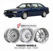 CUSTOM CLASSIC VINTAGE RESTOMOD RETRO OLD SCHOOL FORGED WHEELS RIMS for MASERATI BITURBO 222 4V 1991 - 1994

Custom forged wheels for Maserati Biturbo 222 4V 1991 - 1994. Classic, vintage, restomod wheel designs made to order in custom sizes, offsets, colors and finishes.

We manufacture premium quality forged wheels rims for Maserati Biturbo 222 4V 1991 - 1994 in any design, size, color.

THIS WHEEL DESIGN CAN BE CUSTOM-MADE FOR YOUR CAR IN ANY SIZE AND COLOR OPTIONS
Available in monoblock, 2-piece, 3-piec