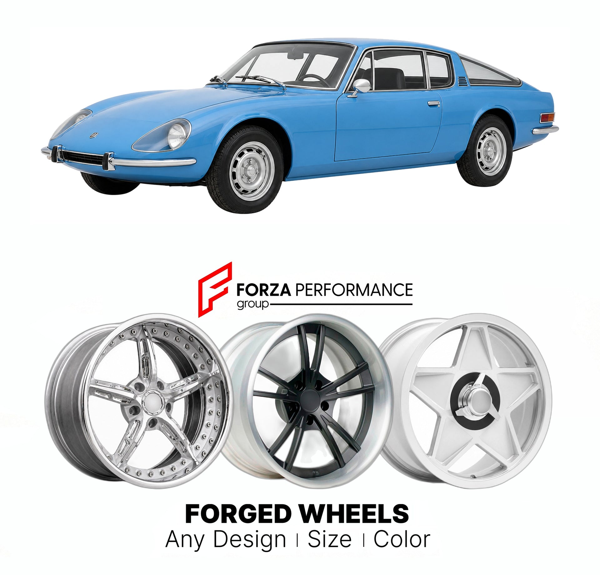 CUSTOM CLASSIC VINTAGE RESTOMOD RETRO OLD SCHOOL FORGED WHEELS RIMS for MATRA 530 1967 - 1973

Custom forged wheels for Matra 530 1967 - 1973. Classic, vintage, restomod wheel designs made to order in custom sizes, offsets, colors and finishes.

We manufacture premium quality forged wheels rims for Matra 530 1967 - 1973 in any design, size, color.

THIS WHEEL DESIGN CAN BE CUSTOM-MADE FOR YOUR CAR IN ANY SIZE AND COLOR OPTIONS
Available in monoblock, 2-piece, 3-piece, duoblock, beadlock
3D wheel renderings 