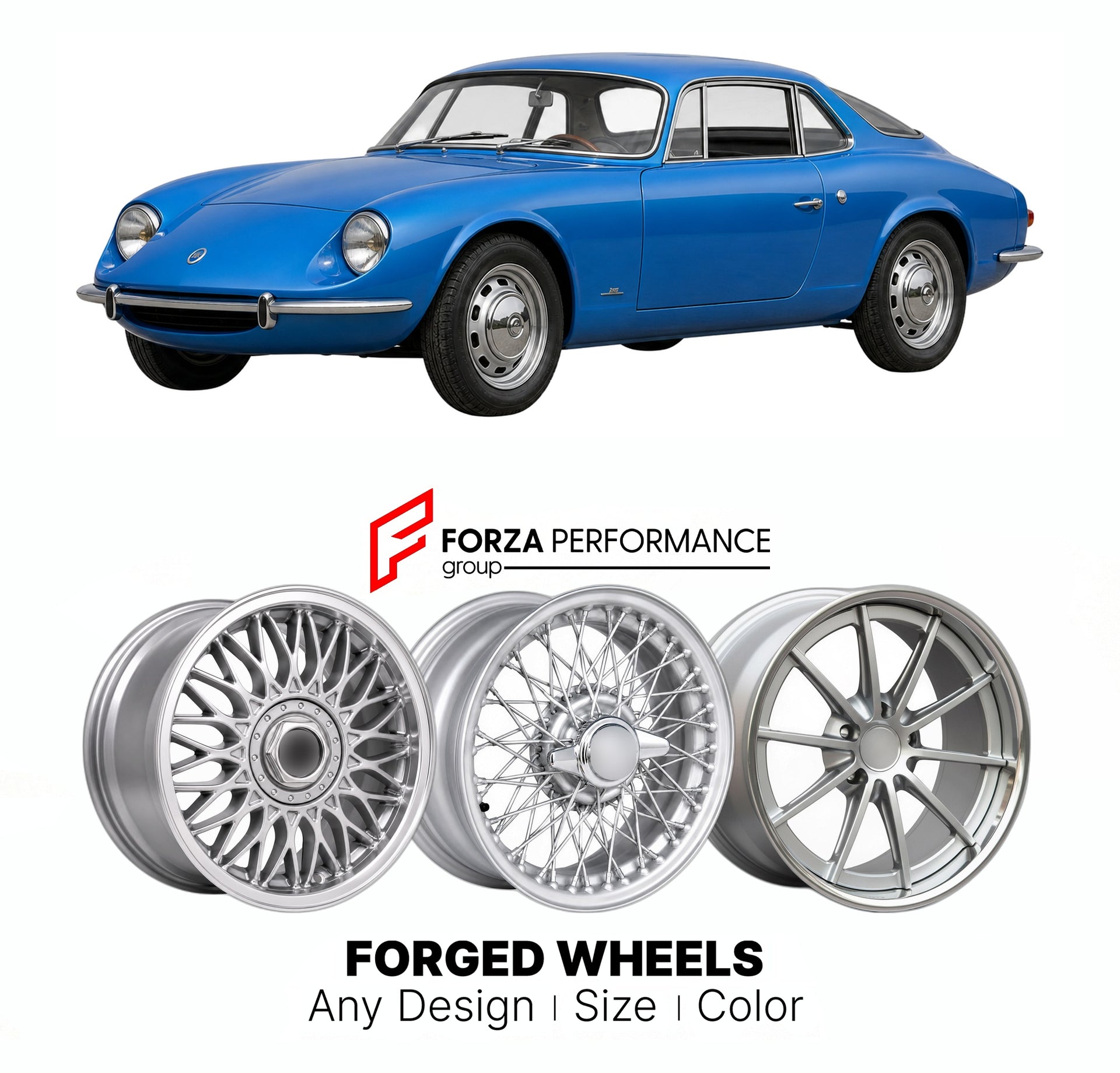 CUSTOM CLASSIC VINTAGE RESTOMOD RETRO OLD SCHOOL FORGED WHEELS RIMS for MATRA DJET JET 1962 - 1967

Custom forged wheels for Matra Djet Jet 1962 - 1967. Classic, vintage, restomod wheel designs made to order in custom sizes, offsets, colors and finishes.

We manufacture premium quality forged wheels rims for Matra Djet Jet 1962 - 1967 in any design, size, color.

THIS WHEEL DESIGN CAN BE CUSTOM-MADE FOR YOUR CAR IN ANY SIZE AND COLOR OPTIONS
Available in monoblock, 2-piece, 3-piece, duoblock, beadlock
3D wh