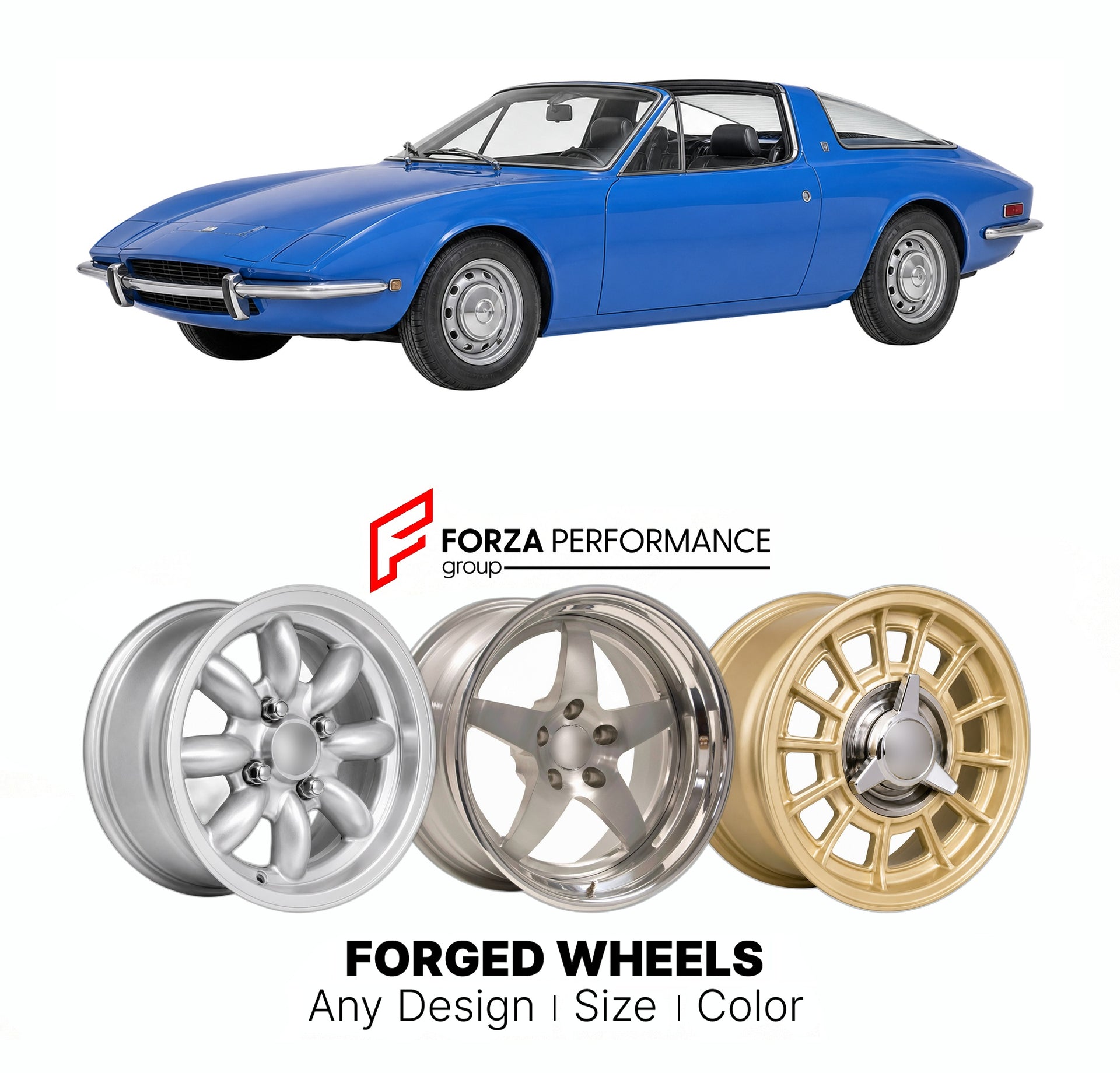 CUSTOM CLASSIC VINTAGE RESTOMOD RETRO OLD SCHOOL FORGED WHEELS RIMS for MATRA M530 1967 - 1973

Custom forged wheels for Matra M530 1967 - 1973. Classic, vintage, restomod wheel designs made to order in custom sizes, offsets, colors and finishes.

We manufacture premium quality forged wheels rims for Matra M530 1967 - 1973 in any design, size, color.

THIS WHEEL DESIGN CAN BE CUSTOM-MADE FOR YOUR CAR IN ANY SIZE AND COLOR OPTIONS
Available in monoblock, 2-piece, 3-piece, duoblock, beadlock
3D wheel renderin