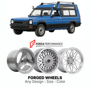 CUSTOM CLASSIC VINTAGE RESTOMOD RETRO OLD SCHOOL FORGED WHEELS RIMS for MATRA RANCHO 1977 - 1984

Custom forged wheels for Matra Rancho 1977 - 1984. Classic, vintage, restomod wheel designs made to order in custom sizes, offsets, colors and finishes.

We manufacture premium quality forged wheels rims for Matra Rancho 1977 - 1984 in any design, size, color.

THIS WHEEL DESIGN CAN BE CUSTOM-MADE FOR YOUR CAR IN ANY SIZE AND COLOR OPTIONS
Available in monoblock, 2-piece, 3-piece, duoblock, beadlock
3D wheel re