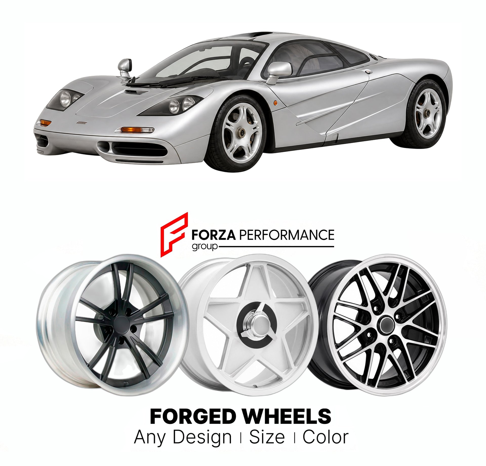 CUSTOM CLASSIC VINTAGE RESTOMOD RETRO OLD SCHOOL FORGED WHEELS RIMS for MCLAREN F1 1992 - 1998

Custom forged wheels for McLaren F1 1992 - 1998. Classic, vintage, restomod wheel designs made to order in custom sizes, offsets, colors and finishes.

We manufacture premium quality forged wheels rims for McLaren F1 1992 - 1998 in any design, size, color.

THIS WHEEL DESIGN CAN BE CUSTOM-MADE FOR YOUR CAR IN ANY SIZE AND COLOR OPTIONS
Available in monoblock, 2-piece, 3-piece, duoblock, beadlock
3D wheel renderin
