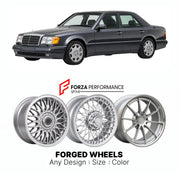 CUSTOM CLASSIC VINTAGE RESTOMOD RETRO OLD SCHOOL FORGED WHEELS RIMS for MERCEDES-BENZ 500 E W124 1990 - 1995

Custom forged wheels for Mercedes-Benz 500 E W124 1990 - 1995. Classic, vintage, restomod wheel designs made to order in custom sizes, offsets, colors and finishes.

We manufacture premium quality forged wheels rims for Mercedes-Benz 500 E W124 1990 - 1995 in any design, size, color.

THIS WHEEL DESIGN CAN BE CUSTOM-MADE FOR YOUR CAR IN ANY SIZE AND COLOR OPTIONS
Available in monoblock, 2-piece, 3-p