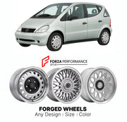 CUSTOM CLASSIC VINTAGE RESTOMOD RETRO OLD SCHOOL FORGED WHEELS RIMS for MERCEDES-BENZ A-CLASS W168 1997 - 2004

Custom forged wheels for Mercedes-Benz A-Class W168 1997 - 2004. Classic, vintage, restomod wheel designs made to order in custom sizes, offsets, colors and finishes.

We manufacture premium quality forged wheels rims for Mercedes-Benz A-Class W168 1997 - 2004 in any design, size, color.

THIS WHEEL DESIGN CAN BE CUSTOM-MADE FOR YOUR CAR IN ANY SIZE AND COLOR OPTIONS
Available in monoblock, 2-piec
