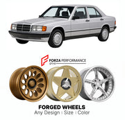 CUSTOM CLASSIC VINTAGE RESTOMOD RETRO OLD SCHOOL FORGED WHEELS RIMS for MERCEDES-BENZ C-CLASS COMPACT 190E 1984 - 1988

Custom forged wheels for Mercedes-Benz C-Class Compact 190E 1984 - 1988. Classic, vintage, restomod wheel designs made to order in custom sizes, offsets, colors and finishes.

We manufacture premium quality forged wheels rims for Mercedes-Benz C-Class Compact 190E 1984 - 1988 in any design, size, color.

THIS WHEEL DESIGN CAN BE CUSTOM-MADE FOR YOUR CAR IN ANY SIZE AND COLOR OPTIONS
Availa
