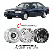 CUSTOM CLASSIC VINTAGE RESTOMOD RETRO OLD SCHOOL FORGED WHEELS RIMS for MERCEDES-BENZ C-CLASS W202 1993 - 2000

Custom forged wheels for Mercedes-Benz C-Class W202 1993 - 2000. Classic, vintage, restomod wheel designs made to order in custom sizes, offsets, colors and finishes.

We manufacture premium quality forged wheels rims for Mercedes-Benz C-Class W202 1993 - 2000 in any design, size, color.

THIS WHEEL DESIGN CAN BE CUSTOM-MADE FOR YOUR CAR IN ANY SIZE AND COLOR OPTIONS
Available in monoblock, 2-piec