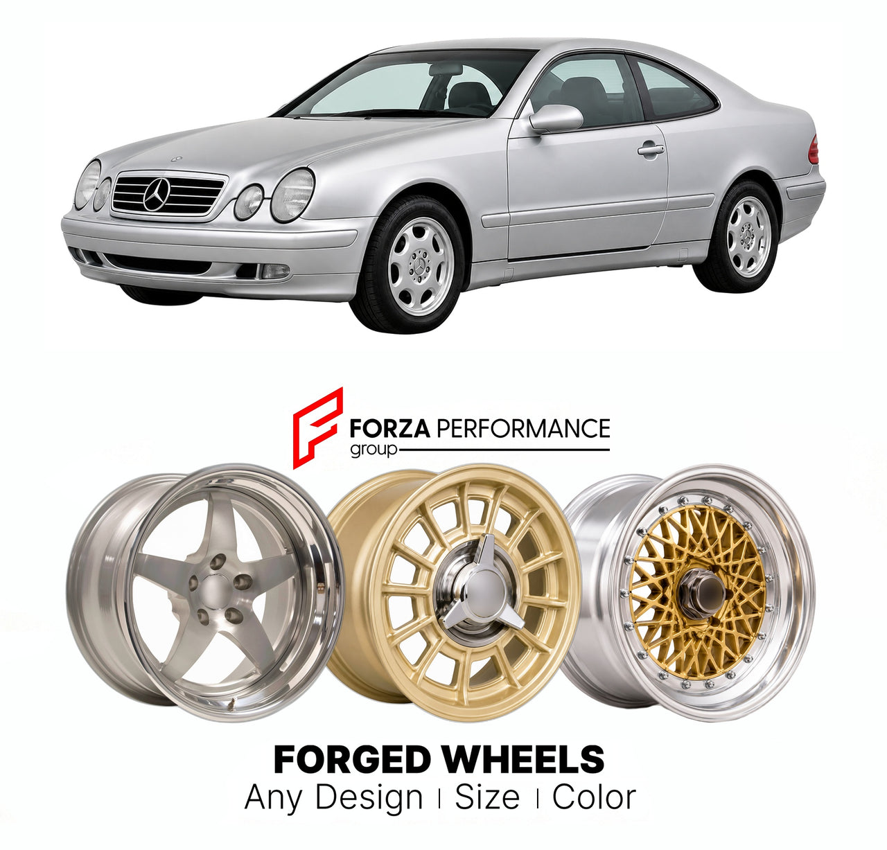 CUSTOM CLASSIC VINTAGE RESTOMOD RETRO OLD SCHOOL FORGED WHEELS RIMS for MERCEDES-BENZ CLK SPORT COUPE C208 1997 - 2002

Custom forged wheels for Mercedes-Benz CLK Sport Coupe C208 1997 - 2002. Classic, vintage, restomod wheel designs made to order in custom sizes, offsets, colors and finishes.

We manufacture premium quality forged wheels rims for Mercedes-Benz CLK Sport Coupe C208 1997 - 2002 in any design, size, color.

THIS WHEEL DESIGN CAN BE CUSTOM-MADE FOR YOUR CAR IN ANY SIZE AND COLOR OPTIONS
Availa