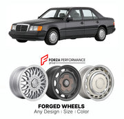 CUSTOM CLASSIC VINTAGE RESTOMOD RETRO OLD SCHOOL FORGED WHEELS RIMS for MERCEDES-BENZ E-CLASS E300 TURBO TECHNICS W124 1990 - 1993

Custom forged wheels for Mercedes-Benz E-Class E300 Turbo Technics W124 1990 - 1993. Classic, vintage, restomod wheel designs made to order in custom sizes, offsets, colors and finishes.

We manufacture premium quality forged wheels rims for Mercedes-Benz E-Class E300 Turbo Technics W124 1990 - 1993 in any design, size, color.

THIS WHEEL DESIGN CAN BE CUSTOM-MADE FOR YOUR CAR 