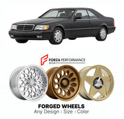 CUSTOM CLASSIC VINTAGE RESTOMOD RETRO OLD SCHOOL FORGED WHEELS RIMS for MERCEDES-BENZ S-CLASS C140 SEC CL-CLASS 1992 - 1999

Custom forged wheels for Mercedes-Benz S-Class C140 SEC CL-Class 1992 - 1999. Classic, vintage, restomod wheel designs made to order in custom sizes, offsets, colors and finishes.

We manufacture premium quality forged wheels rims for Mercedes-Benz S-Class C140 SEC CL-Class 1992 - 1999 in any design, size, color.

THIS WHEEL DESIGN CAN BE CUSTOM-MADE FOR YOUR CAR IN ANY SIZE AND COLOR