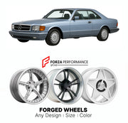 CUSTOM CLASSIC VINTAGE RESTOMOD RETRO OLD SCHOOL FORGED WHEELS RIMS for MERCEDES-BENZ S-CLASS COUPE C126 1981 - 1991

Custom forged wheels for Mercedes-Benz S-Class Coupe C126 1981 - 1991. Classic, vintage, restomod wheel designs made to order in custom sizes, offsets, colors and finishes.

We manufacture premium quality forged wheels rims for Mercedes-Benz S-Class Coupe C126 1981 - 1991 in any design, size, color.

THIS WHEEL DESIGN CAN BE CUSTOM-MADE FOR YOUR CAR IN ANY SIZE AND COLOR OPTIONS
Available in