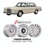 CUSTOM CLASSIC VINTAGE RESTOMOD RETRO OLD SCHOOL FORGED WHEELS RIMS for MERCEDES-BENZ S-CLASS W108 250 280 S SE 1965 - 1972

Custom forged wheels for Mercedes-Benz S-Class W108 250 280 S SE 1965 - 1972. Classic, vintage, restomod wheel designs made to order in custom sizes, offsets, colors and finishes.

We manufacture premium quality forged wheels rims for Mercedes-Benz S-Class W108 250 280 S SE 1965 - 1972 in any design, size, color.

THIS WHEEL DESIGN CAN BE CUSTOM-MADE FOR YOUR CAR IN ANY SIZE AND COLOR