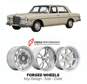 CUSTOM CLASSIC VINTAGE RESTOMOD RETRO OLD SCHOOL FORGED WHEELS RIMS for MERCEDES-BENZ S-CLASS W109 300 SEL 1965 - 1972

Custom forged wheels for Mercedes-Benz S-Class W109 300 SEL 1965 - 1972. Classic, vintage, restomod wheel designs made to order in custom sizes, offsets, colors and finishes.

We manufacture premium quality forged wheels rims for Mercedes-Benz S-Class W109 300 SEL 1965 - 1972 in any design, size, color.

THIS WHEEL DESIGN CAN BE CUSTOM-MADE FOR YOUR CAR IN ANY SIZE AND COLOR OPTIONS
Availa