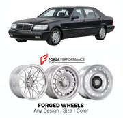 CUSTOM CLASSIC VINTAGE RESTOMOD RETRO OLD SCHOOL FORGED WHEELS RIMS for MERCEDES-BENZ S-CLASS W140 1991 - 1998

Custom forged wheels for Mercedes-Benz S-Class W140 1991 - 1998. Classic, vintage, restomod wheel designs made to order in custom sizes, offsets, colors and finishes.

We manufacture premium quality forged wheels rims for Mercedes-Benz S-Class W140 1991 - 1998 in any design, size, color.

THIS WHEEL DESIGN CAN BE CUSTOM-MADE FOR YOUR CAR IN ANY SIZE AND COLOR OPTIONS
Available in monoblock, 2-piec