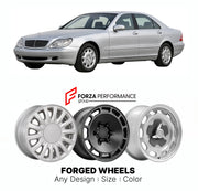 CUSTOM CLASSIC VINTAGE RESTOMOD RETRO OLD SCHOOL FORGED WHEELS RIMS for MERCEDES-BENZ S-CLASS W220 1998 - 2005

Custom forged wheels for Mercedes-Benz S-Class W220 1998 - 2005. Classic, vintage, restomod wheel designs made to order in custom sizes, offsets, colors and finishes.

We manufacture premium quality forged wheels rims for Mercedes-Benz S-Class W220 1998 - 2005 in any design, size, color.

THIS WHEEL DESIGN CAN BE CUSTOM-MADE FOR YOUR CAR IN ANY SIZE AND COLOR OPTIONS
Available in monoblock, 2-piec