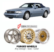 CUSTOM CLASSIC VINTAGE RESTOMOD RETRO OLD SCHOOL FORGED WHEELS RIMS for MERCEDES-BENZ SL-CLASS SL320 R129 1993 - 2001

Custom forged wheels for Mercedes-Benz SL-Class SL320 R129 1993 - 2001. Classic, vintage, restomod wheel designs made to order in custom sizes, offsets, colors and finishes.

We manufacture premium quality forged wheels rims for Mercedes-Benz SL-Class SL320 R129 1993 - 2001 in any design, size, color.

THIS WHEEL DESIGN CAN BE CUSTOM-MADE FOR YOUR CAR IN ANY SIZE AND COLOR OPTIONS
Available