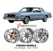CUSTOM CLASSIC VINTAGE RESTOMOD RETRO OLD SCHOOL FORGED WHEELS RIMS for MERCURY COUGAR 1980 - 1982
Custom forged wheels for classic American muscle cars. Ideal for restomod builds, vintage restorations, and show cars. Deep dish and retro styling available.

We manufacture premium quality forged wheels rims for Mercury Cougar 1980 - 1982 in any design, size, color.

THIS WHEEL DESIGN CAN BE CUSTOM-MADE FOR YOUR CAR IN ANY SIZE AND COLOR OPTIONS
Available in monoblock, 2-piece, 3-piece, duoblock, beadlock
3D 