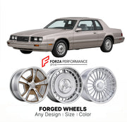 CUSTOM CLASSIC VINTAGE RESTOMOD RETRO OLD SCHOOL FORGED WHEELS RIMS for MERCURY COUGAR 1983 - 1988
Custom forged wheels for classic American muscle cars. Ideal for restomod builds, vintage restorations, and show cars. Deep dish and retro styling available.

We manufacture premium quality forged wheels rims for Mercury Cougar 1983 - 1988 in any design, size, color.

THIS WHEEL DESIGN CAN BE CUSTOM-MADE FOR YOUR CAR IN ANY SIZE AND COLOR OPTIONS
Available in monoblock, 2-piece, 3-piece, duoblock, beadlock
3D 