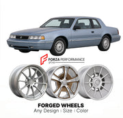 CUSTOM CLASSIC VINTAGE RESTOMOD RETRO OLD SCHOOL FORGED WHEELS RIMS for MERCURY COUGAR 1989 - 1990
Custom forged wheels for classic American muscle cars. Ideal for restomod builds, vintage restorations, and show cars. Deep dish and retro styling available.

We manufacture premium quality forged wheels rims for Mercury Cougar 1989 - 1990 in any design, size, color.

THIS WHEEL DESIGN CAN BE CUSTOM-MADE FOR YOUR CAR IN ANY SIZE AND COLOR OPTIONS
Available in monoblock, 2-piece, 3-piece, duoblock, beadlock
3D 