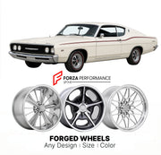 CUSTOM CLASSIC VINTAGE RESTOMOD RETRO OLD SCHOOL FORGED WHEELS RIMS for MERCURY CYCLONE 1968 - 1969
Custom forged wheels for classic American muscle cars. Ideal for restomod builds, vintage restorations, and show cars. Deep dish and retro styling available.

We manufacture premium quality forged wheels rims for Mercury Cyclone 1968 - 1969 in any design, size, color.

THIS WHEEL DESIGN CAN BE CUSTOM-MADE FOR YOUR CAR IN ANY SIZE AND COLOR OPTIONS
Available in monoblock, 2-piece, 3-piece, duoblock, beadlock
3