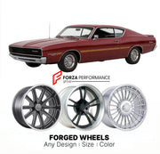 CUSTOM CLASSIC VINTAGE RESTOMOD RETRO OLD SCHOOL FORGED WHEELS RIMS for MERCURY CYCLONE SPOILER 1969 - 1969
Custom forged wheels for classic American muscle cars. Ideal for restomod builds, vintage restorations, and show cars. Deep dish and retro styling available.

We manufacture premium quality forged wheels rims for Mercury Cyclone Spoiler 1969 - 1969 in any design, size, color.

THIS WHEEL DESIGN CAN BE CUSTOM-MADE FOR YOUR CAR IN ANY SIZE AND COLOR OPTIONS
Available in monoblock, 2-piece, 3-piece, duob