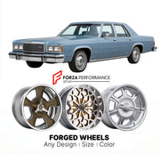 CUSTOM CLASSIC VINTAGE RESTOMOD RETRO OLD SCHOOL FORGED WHEELS RIMS for MERCURY GRAND MARQUIS 1979 - 1982
Custom forged wheels for classic American muscle cars. Ideal for restomod builds, vintage restorations, and show cars. Deep dish and retro styling available.

We manufacture premium quality forged wheels rims for Mercury Grand Marquis 1979 - 1982 in any design, size, color.

THIS WHEEL DESIGN CAN BE CUSTOM-MADE FOR YOUR CAR IN ANY SIZE AND COLOR OPTIONS
Available in monoblock, 2-piece, 3-piece, duoblock