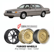 FORGED WHEELS RIMS for MERCURY GRAND MARQUIS 1992 - 1997

Custom forged wheels for Mercury Grand Marquis 1992 - 1997. Made-to-order monoblock, 2-piece and 3-piece rims in custom sizes, offsets, colors and finishes with guaranteed fitment.

We manufacture premium quality forged wheels rims for Mercury Grand Marquis 1992 - 1997 in any design, size, color.

THIS WHEEL DESIGN CAN BE CUSTOM-MADE FOR YOUR CAR IN ANY SIZE AND COLOR OPTIONS
Available in monoblock, 2-piece, 3-piece, duoblock, beadlock
3D wheel rende