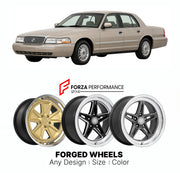 FORGED WHEELS RIMS for MERCURY GRAND MARQUIS 1998 - 2011

Custom forged wheels for Mercury Grand Marquis 1998 - 2011. Made-to-order monoblock, 2-piece and 3-piece rims in custom sizes, offsets, colors and finishes with guaranteed fitment.

We manufacture premium quality forged wheels rims for Mercury Grand Marquis 1998 - 2011 in any design, size, color.

THIS WHEEL DESIGN CAN BE CUSTOM-MADE FOR YOUR CAR IN ANY SIZE AND COLOR OPTIONS
Available in monoblock, 2-piece, 3-piece, duoblock, beadlock
3D wheel rende