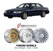 FORGED WHEELS RIMS for MERCURY MARAUDER DARK BLUE PEARL PANTHER PLATFORM 2003 - 2004

Custom forged wheels for Mercury Marauder Dark Blue Pearl Panther Platform 2003 - 2004. Made-to-order monoblock, 2-piece and 3-piece rims in custom sizes, offsets, colors and finishes with guaranteed fitment.

We manufacture premium quality forged wheels rims for Mercury Marauder Dark Blue Pearl Panther Platform 2003 - 2004 in any design, size, color.

THIS WHEEL DESIGN CAN BE CUSTOM-MADE FOR YOUR CAR IN ANY SIZE AND COLOR